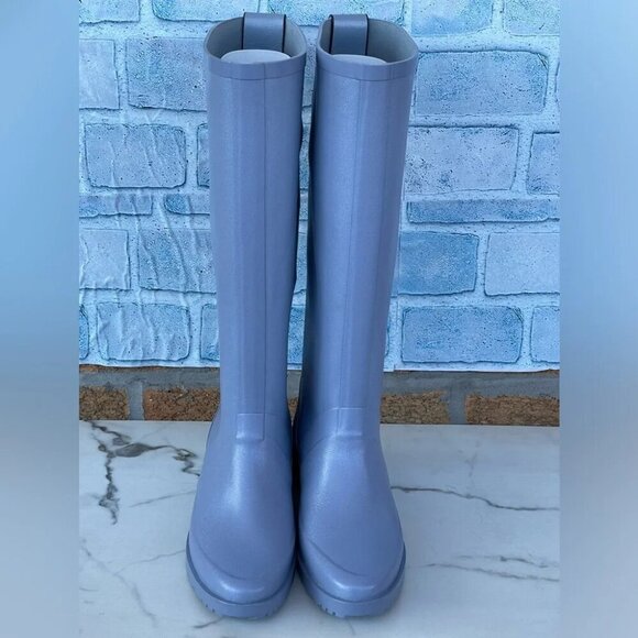 Stuart Weitzman The Griffin Rain Boot in Color Blue size 5/6.5 - Picture 4 of 11